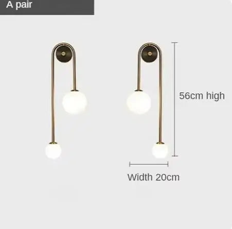 AuroraGlass Wall Lamp - Modern LED Lamp for Bedroom and Living Room