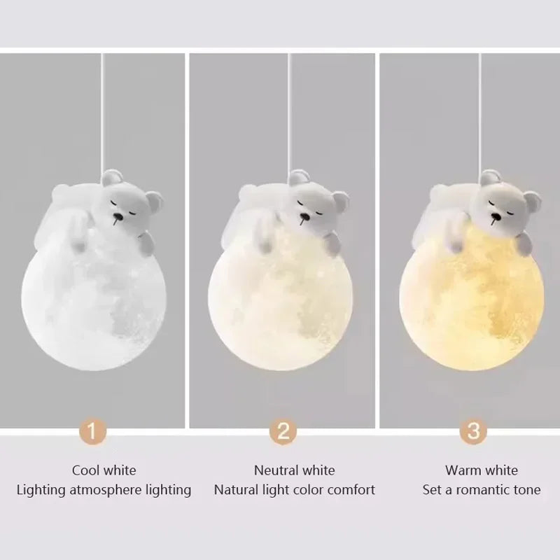 MoonGlow - Lampada da parete LED creativa per camera da letto e cameretta