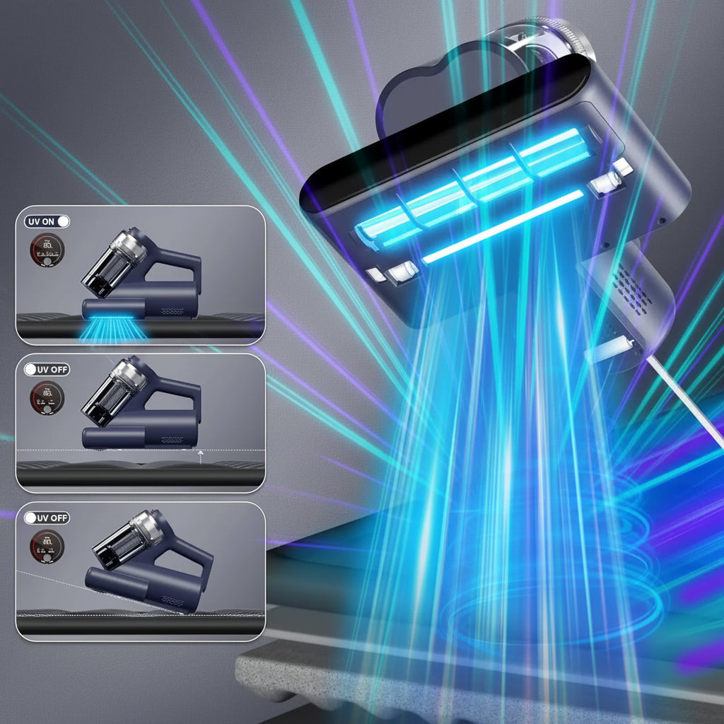 Aspirapolvere Materassi Tecnologia UV C Anione Potente