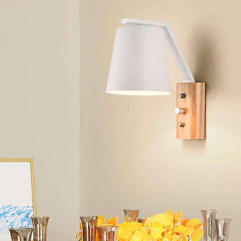 HoutLicht - Lampada da parete LED con interruttore Lampada da comodino Decorazione soggiorno