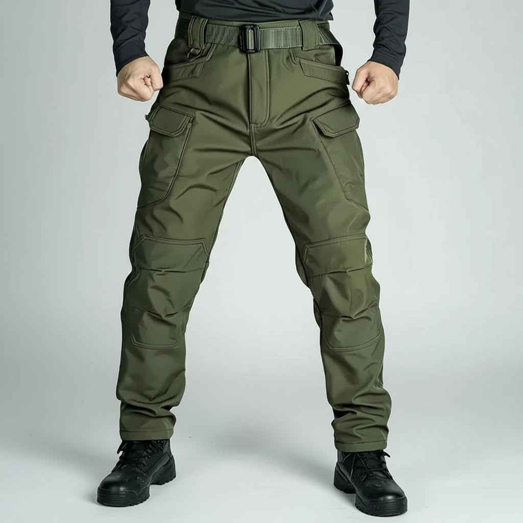 Calças de Homem para Ar Livre Inverno Forro Polar Resistente ao Vento