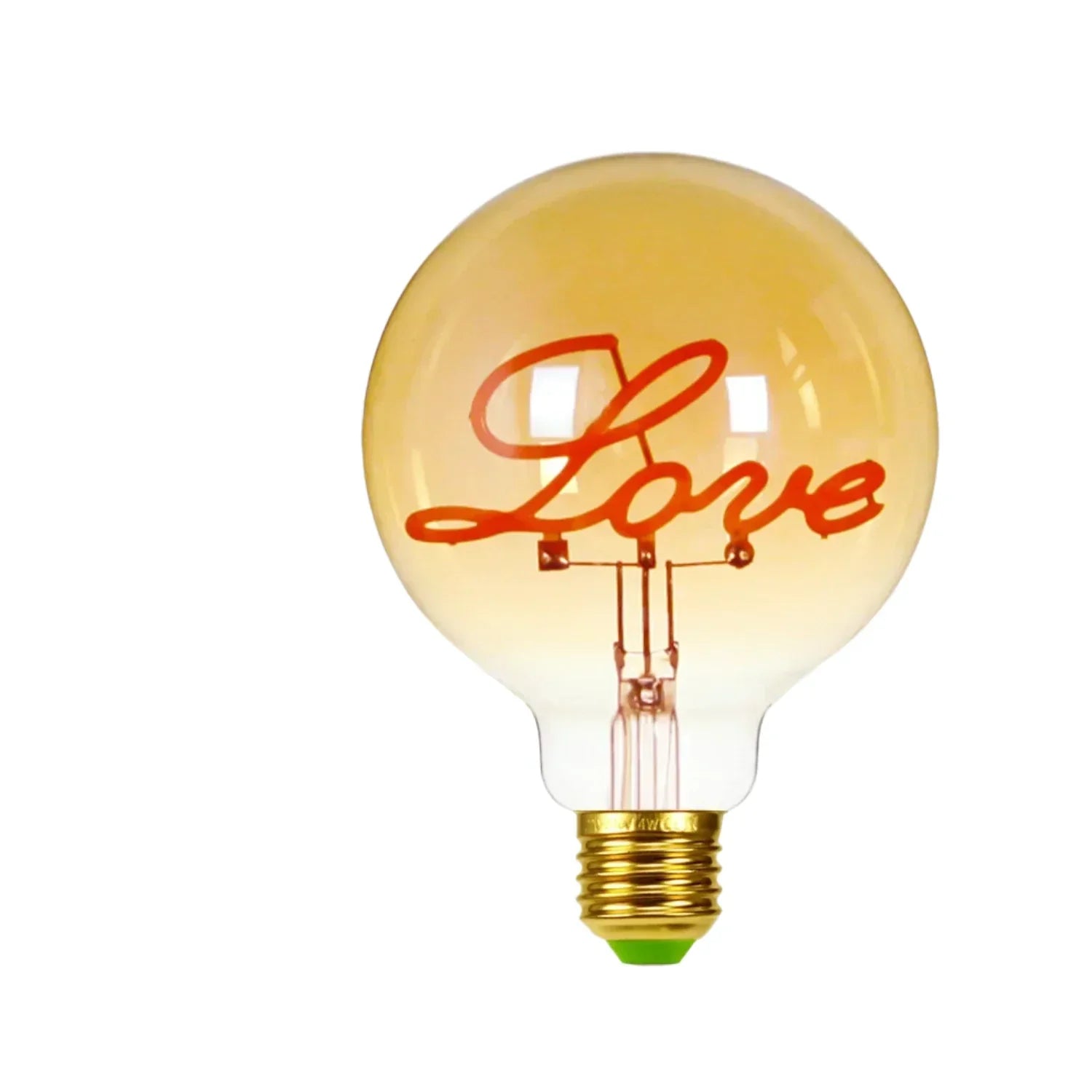 RetroLED - Vintage Table Lamp with Wooden Base and LED Lamp with Inscription