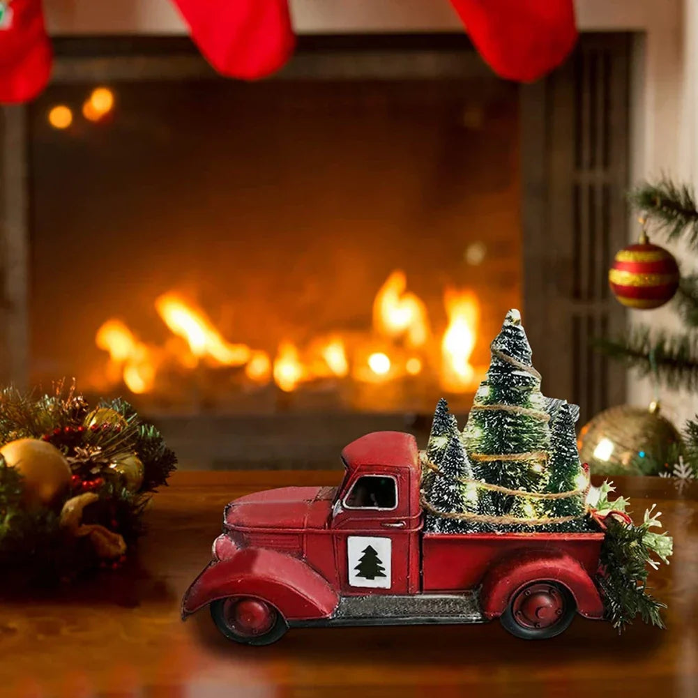 Enfeite de Natal - Camioneta Vermelha Antiga