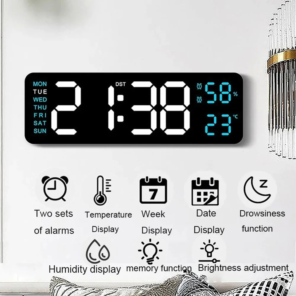 TimeGlow - Slimme Digitale Wekker met Kalender, Temperatuur en Vochtigheid