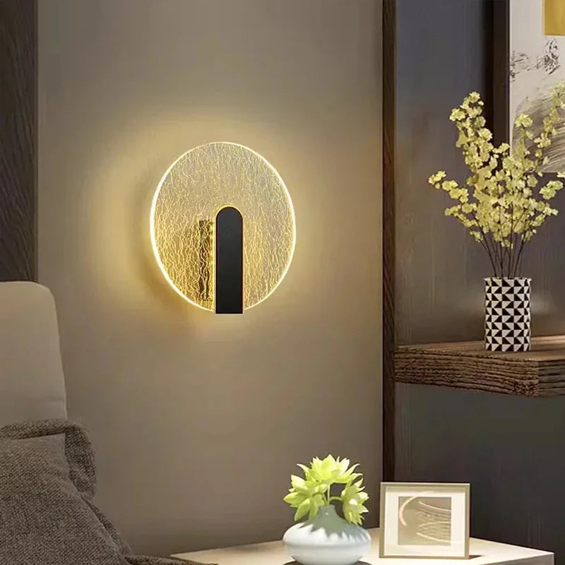 NordicGlow - Lampada da parete LED in acrilico per camera da letto e soggiorno
