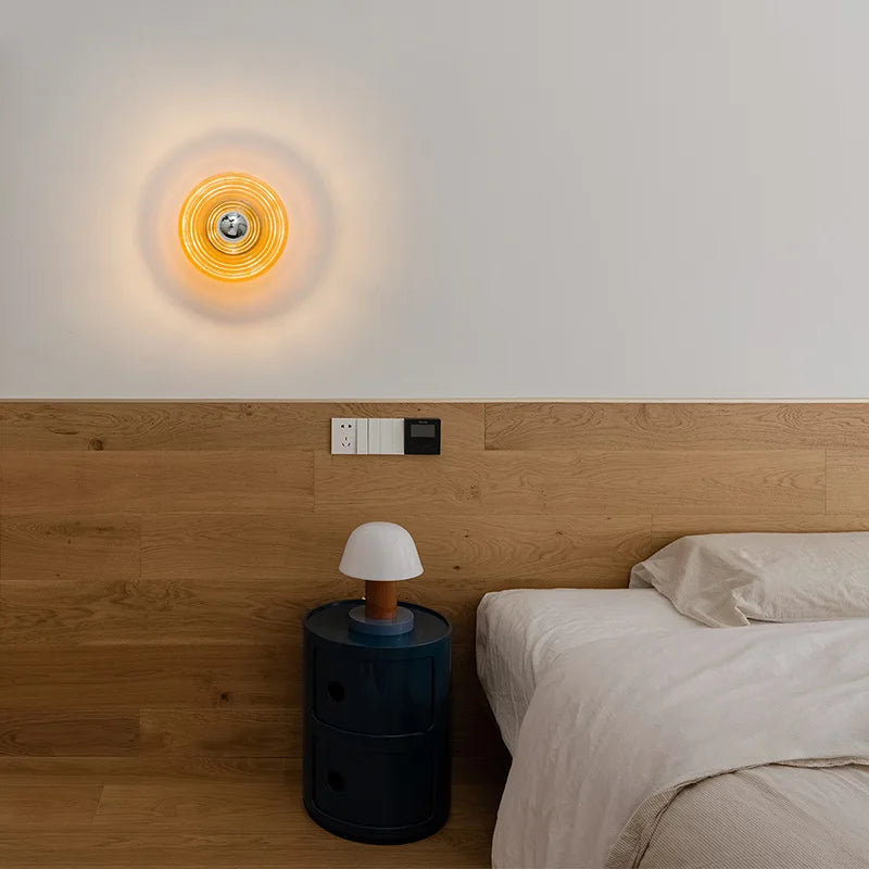 AquaGlow - Lampada da parete in vetro LED Onde d'acqua Illuminazione d'atmosfera