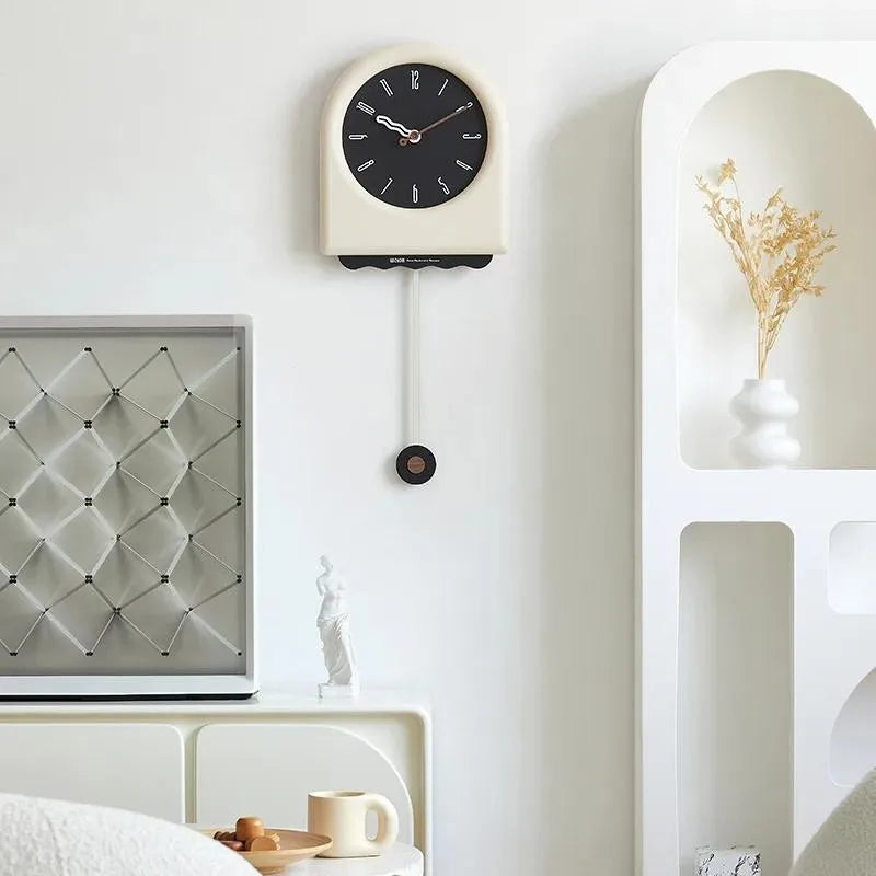 CremePendulum - Korean Style Wall Clock with Modern Design