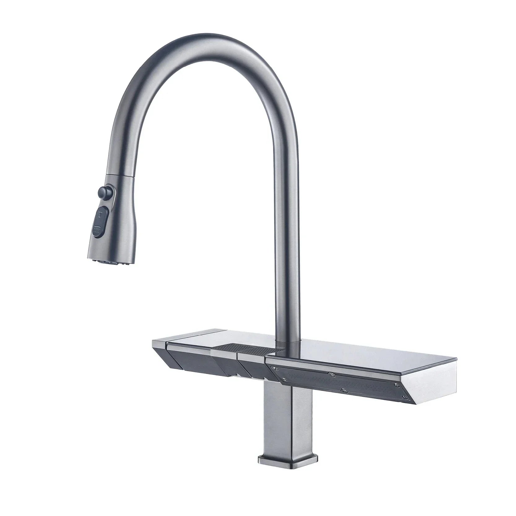 BriljantChrome – Modern Digital Kitchen Faucet with Pull-Out Function