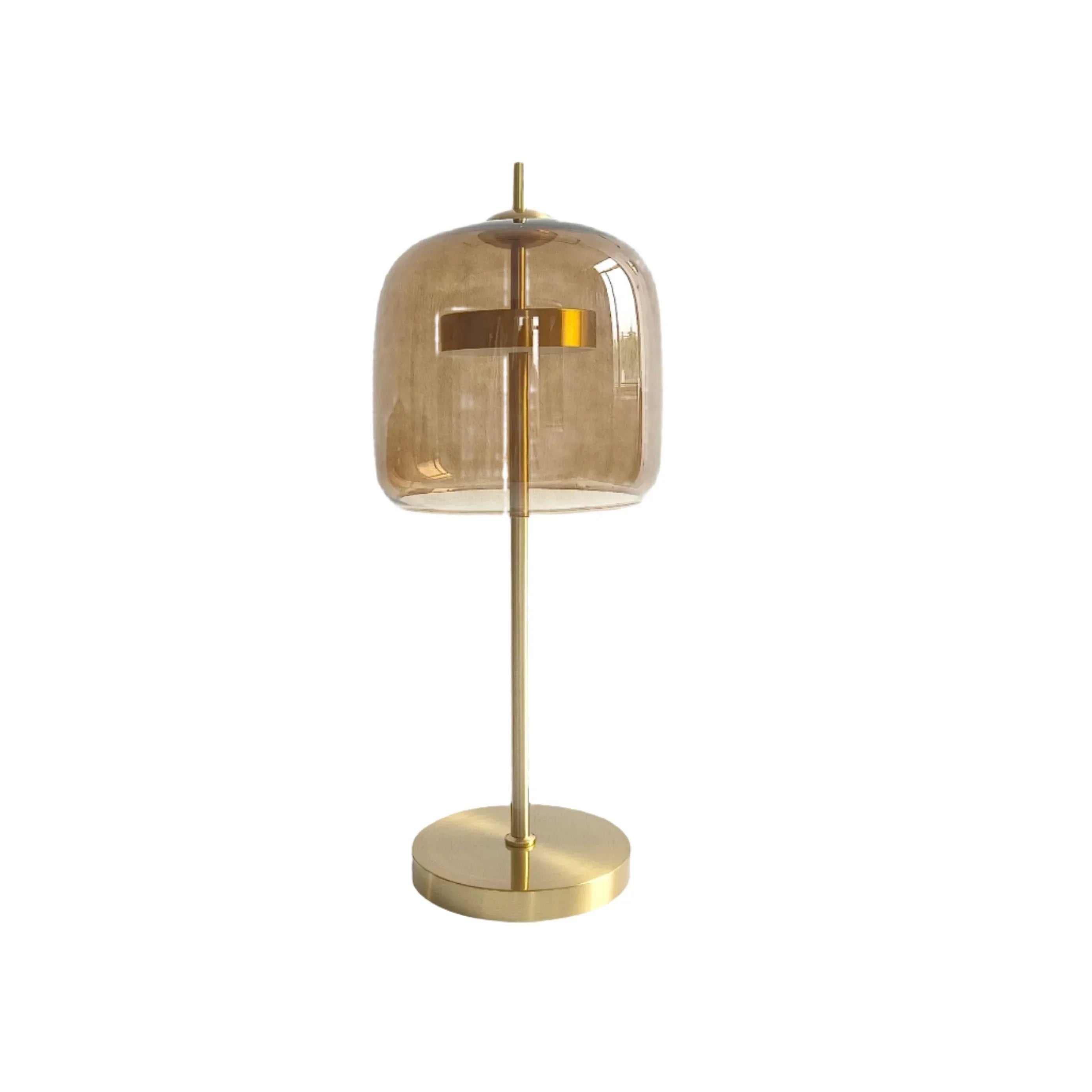 LumiGlass - Lampada da Tavolo in Vetro Moderna | Elegante Lampada Notturna LED per Camera da Letto e Soggiorno