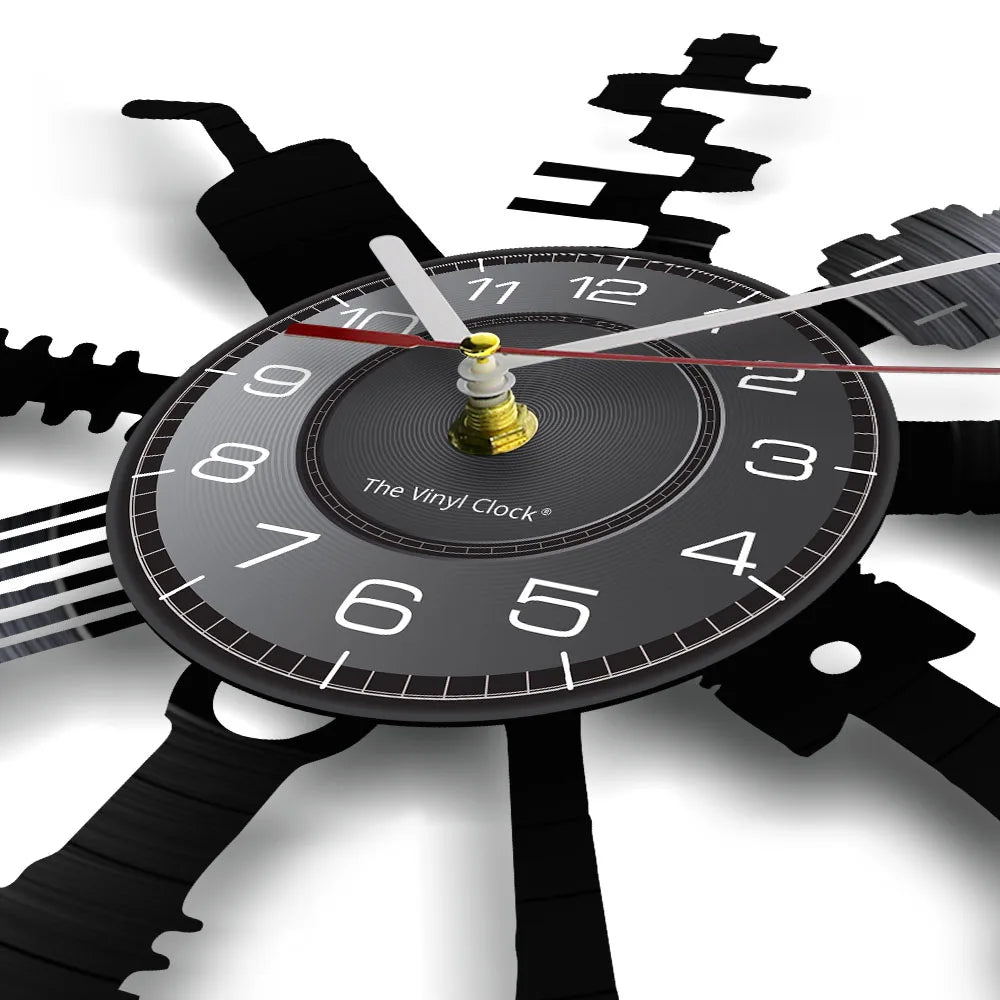 Auto Repair - Vinyl Wall Clock with Modern Garage Design
