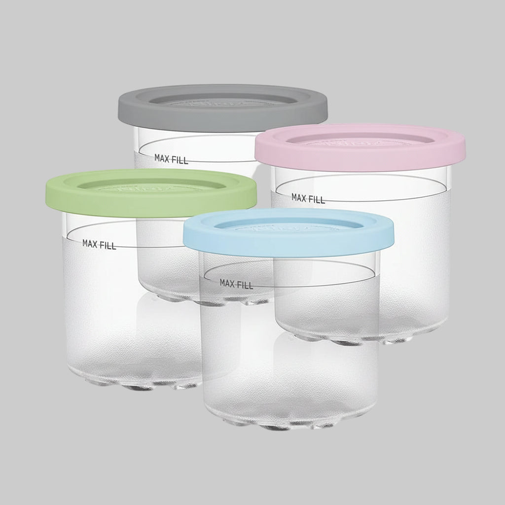 Kitchen Storage Jars Colorful Lids Ice Cream Desserts