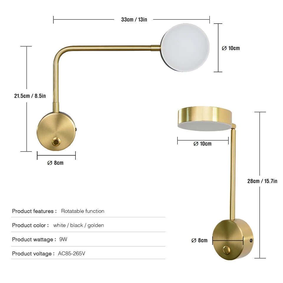 NordicGlow - Rotatable LED Wand Lamp for Living Room and Bedroom