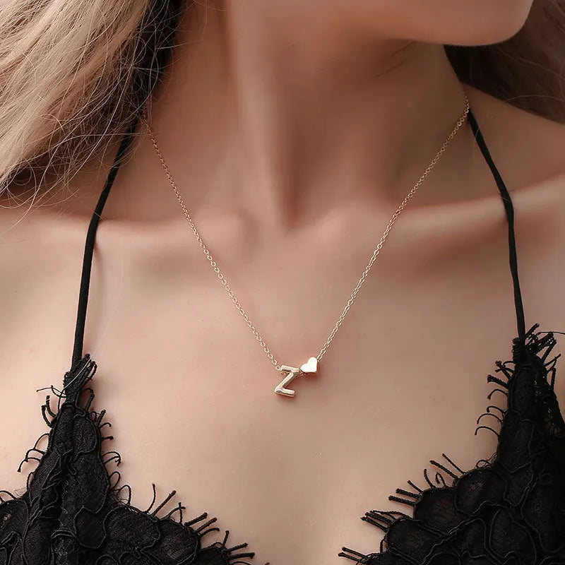Collana Regalo Festa della Mamma Donna Regolabile Ciondolo Iniziale Minimalista