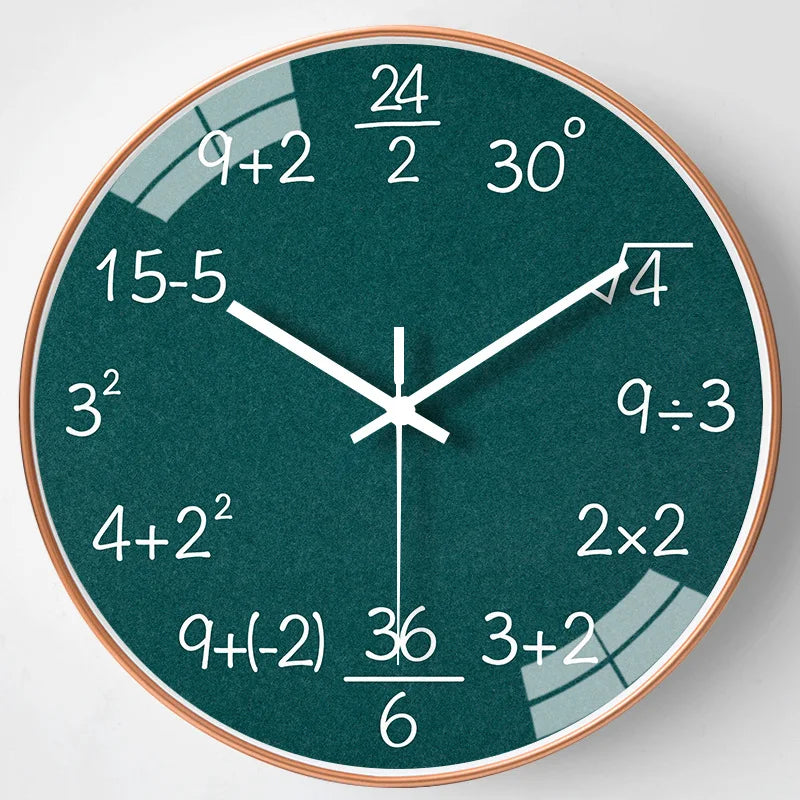ChalkBoard - Mathematical Formulas Wall Clock for Stylish Decoration