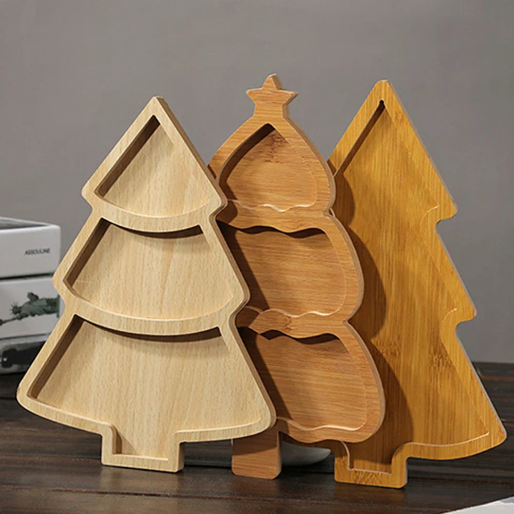 FeastWood - Tagliere da portata a forma di albero di Natale in legno
