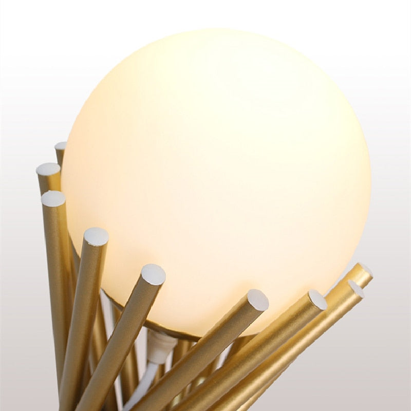LumiGlobe - Modern Golden Table Lamp with LED Lighting