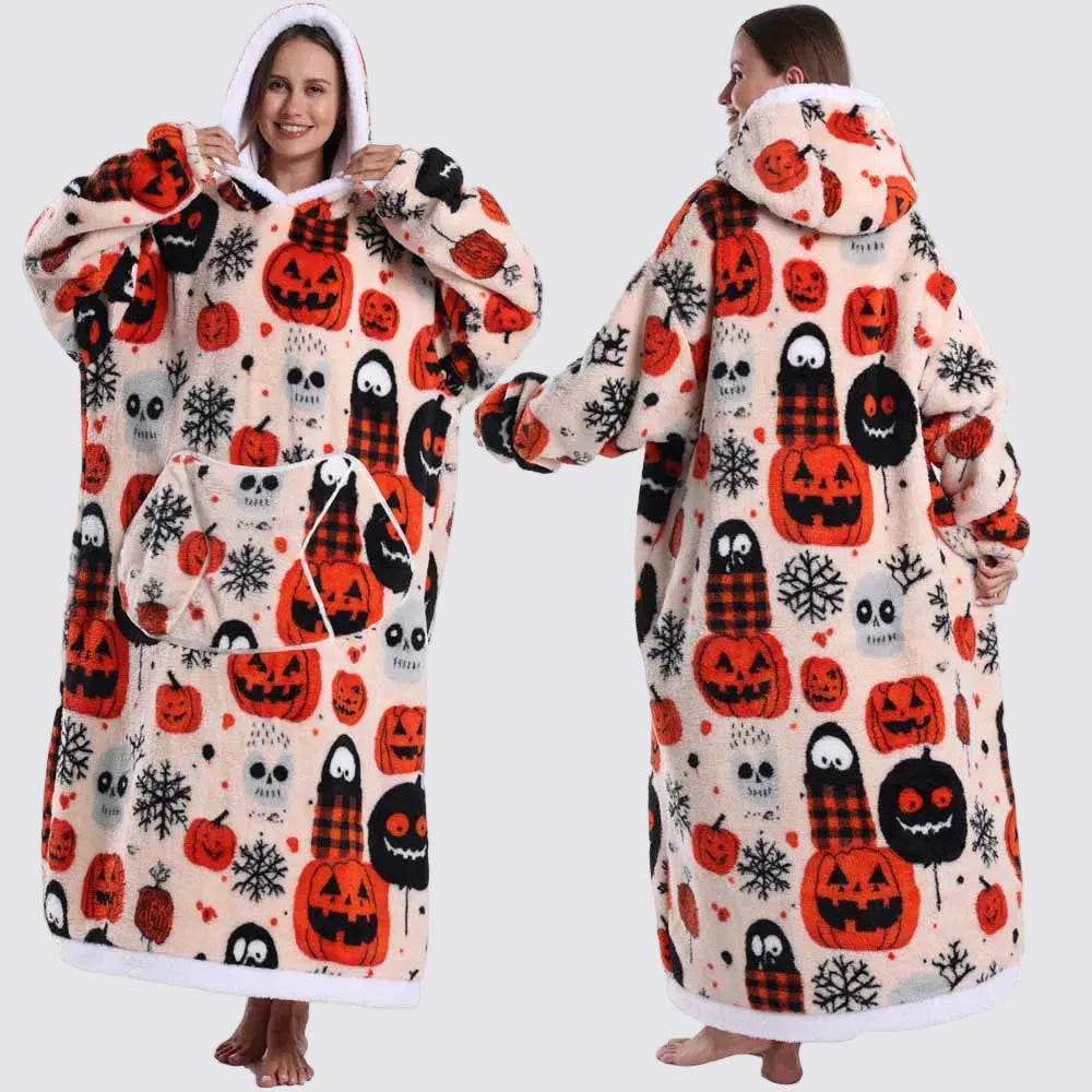 Sweatshirt com Capuz de Lã Ampla Estilo Aconchegante e Elegante Saco-Cama com Capuz