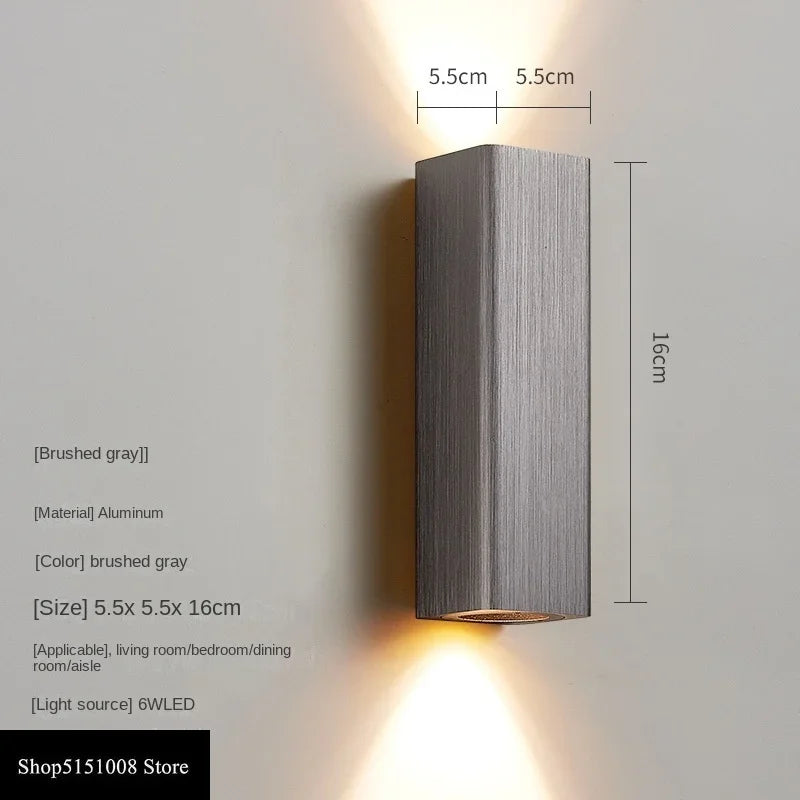GlowLuxe - Lámpara de pared LED moderna para dormitorio y pasillo