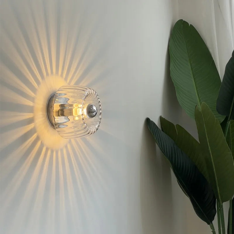 BauhausLight - Glass Wall Lamp with E14 Socket for Living Room and Hallway