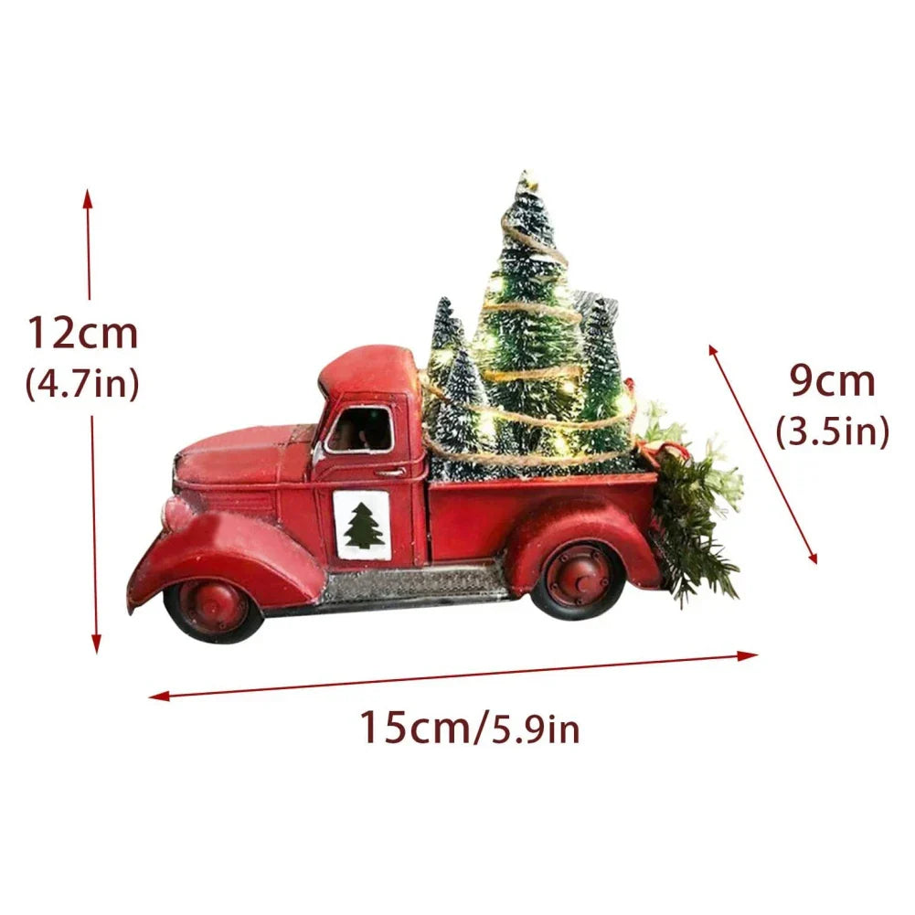 Enfeite de Natal - Camioneta Vermelha Antiga