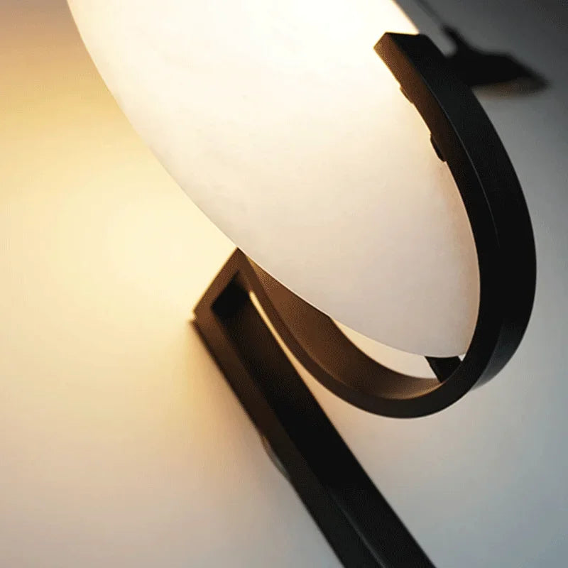 NordicLuxe - Copper Marble Wall Lamp for Living Room and Bedroom