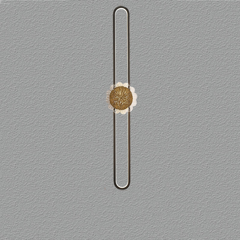 Lampada da parete LED industriale minimalista con anello in rame