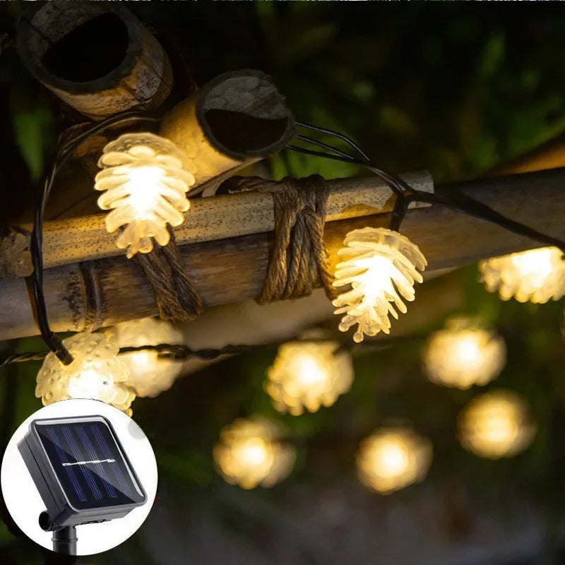 GlowFest - Christmas lights with pine cones and snowflakes