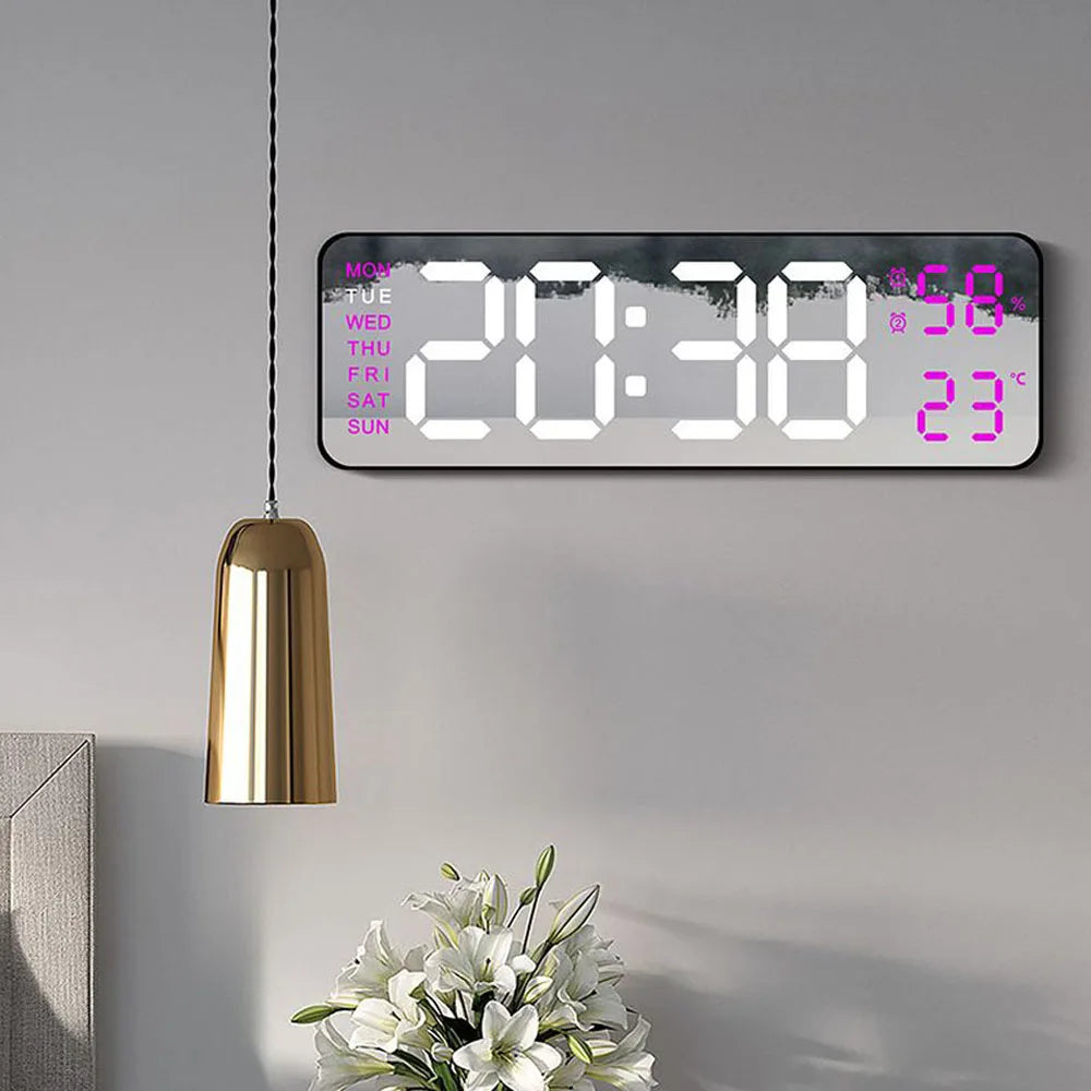 TimeGlow - Smart Digital Alarm Clock with Calendar, Temperature, and Humidity