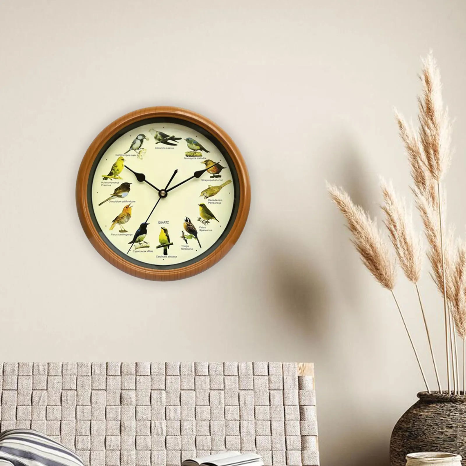 VogelZang - 10 Inch Zingende Vogel Wandklok voor Stijlvolle Woondecoratie
