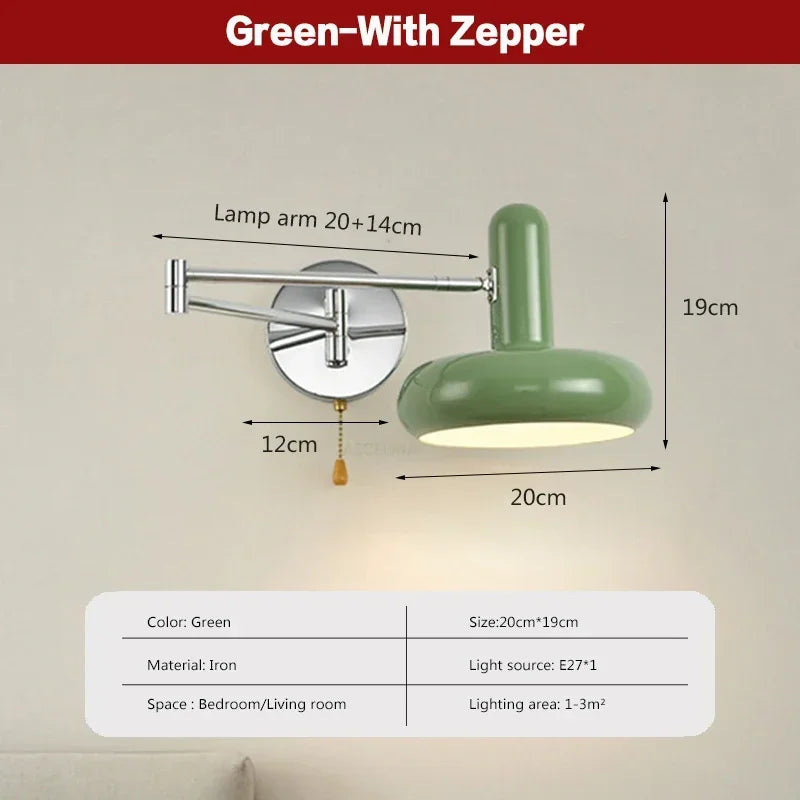 LichtSwing - Lampada da parete LED minimalista per camera da letto e soggiorno