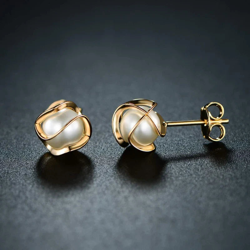 Moederdag Oorbellen Parel Studs Elegant Minimalistisch Cadeau