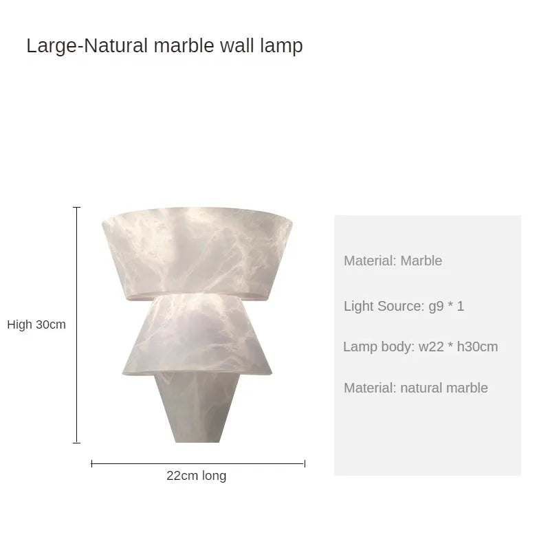 MarbleGlow - Minimalist Wall Lamp made of Natural Stone