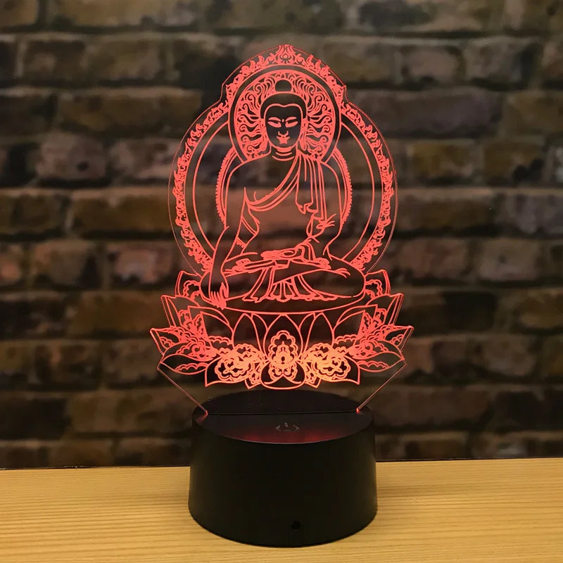 LumiBuddha - 3D LED Night Light with Color Change and Meditative Atmosphere