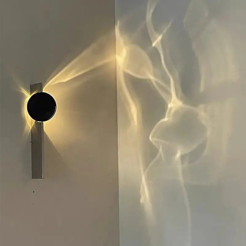 RippleGlow - Lampada da parete rotante di lusso per camera da letto e soggiorno