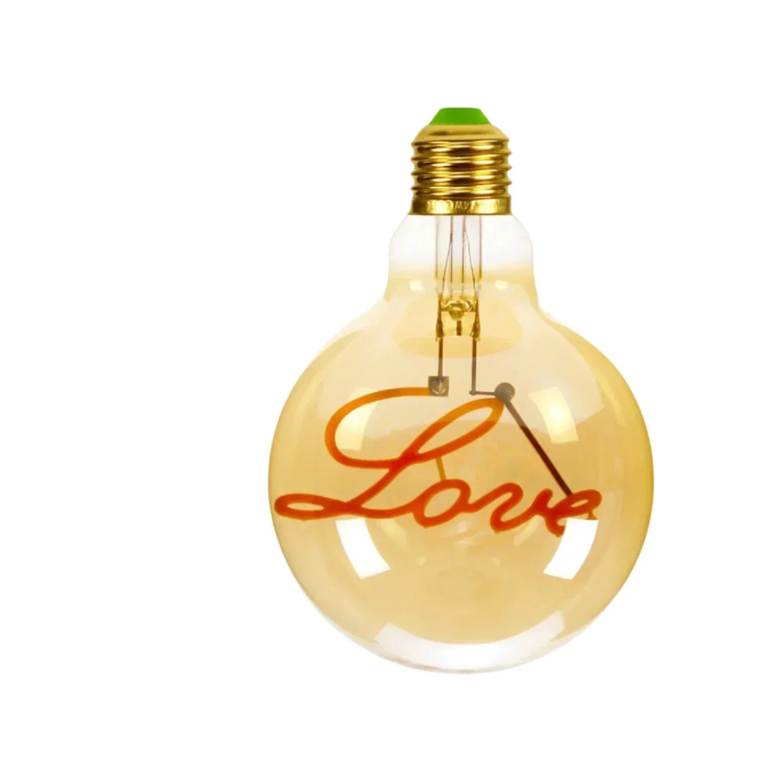 RetroLED - Vintage Table Lamp with Wooden Base and LED Lamp with Inscription
