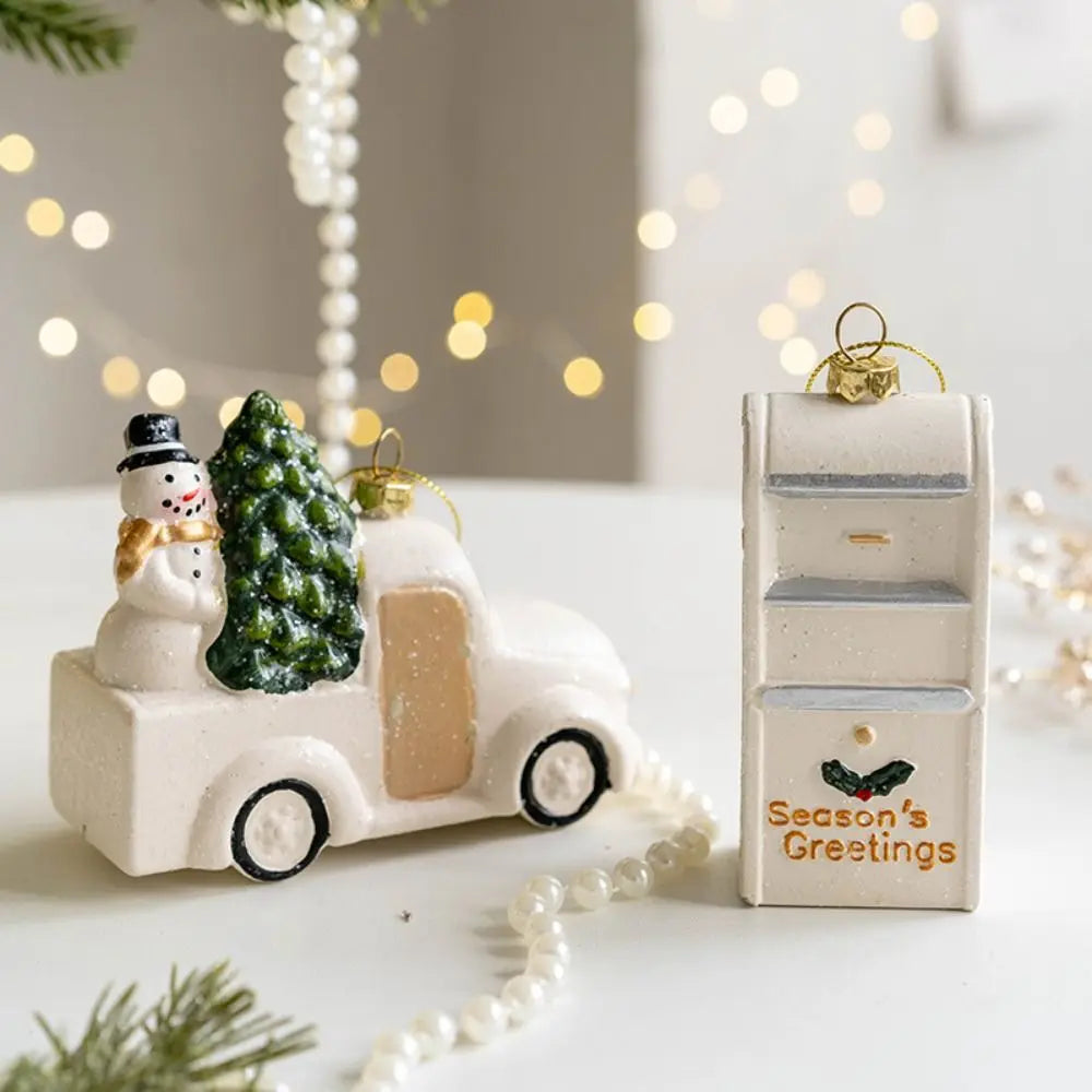 Christmas House - Snowman House Pendant
