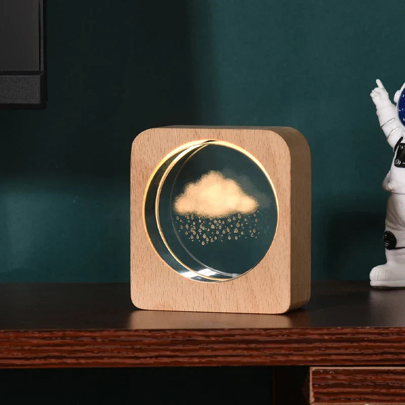 LumiWood - 3D Wooden Night Light with Engraving and Warm LED Lighting