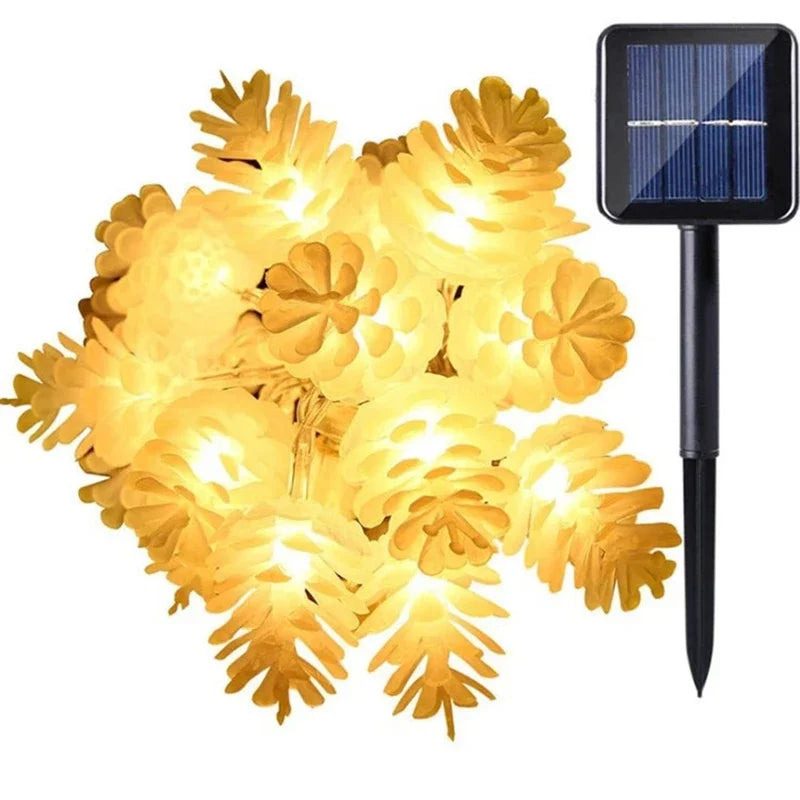 GlowFest - Christmas lights with pine cones and snowflakes