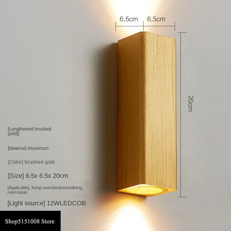 GlowLuxe - Lámpara de pared LED moderna para dormitorio y pasillo