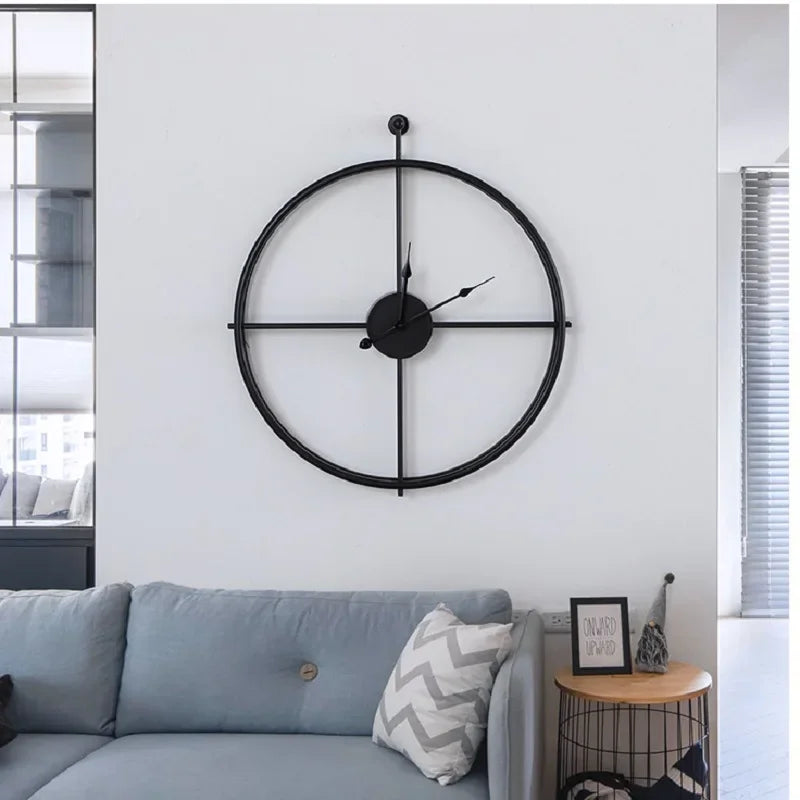 LuxeTijd - Silent Wall Clock 50/60cm for Modern Interiors