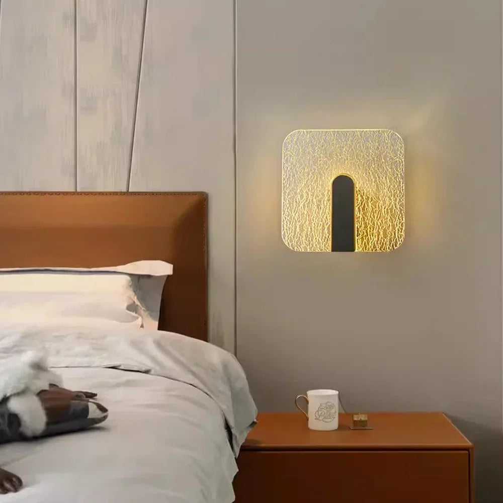 NordicGlow - Lampada da parete LED in acrilico per camera da letto e soggiorno