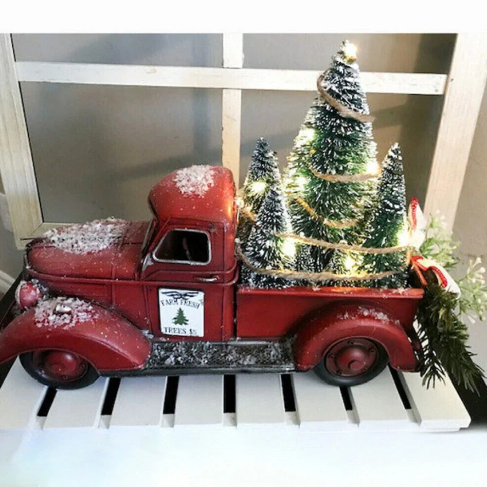 Enfeite de Natal - Camioneta Vermelha Antiga