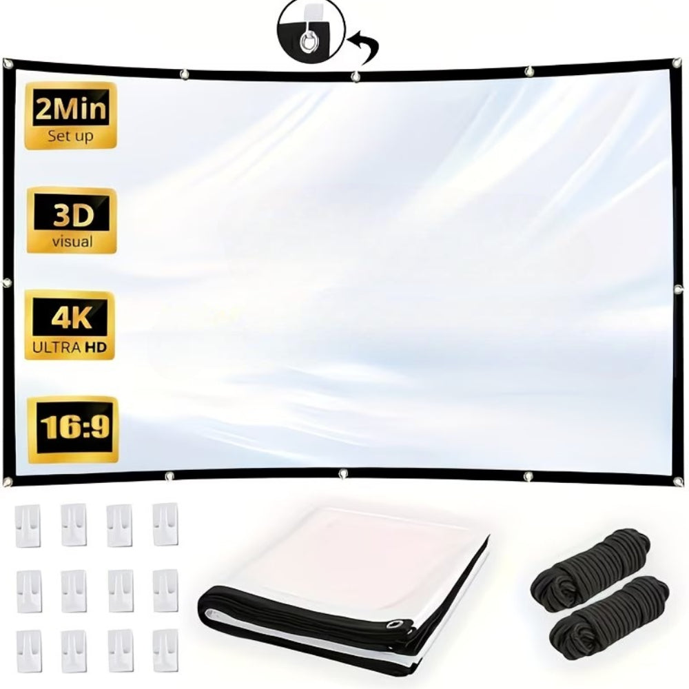 Ecrã Projetor Portátil Cinema em Casa Exterior Interior
