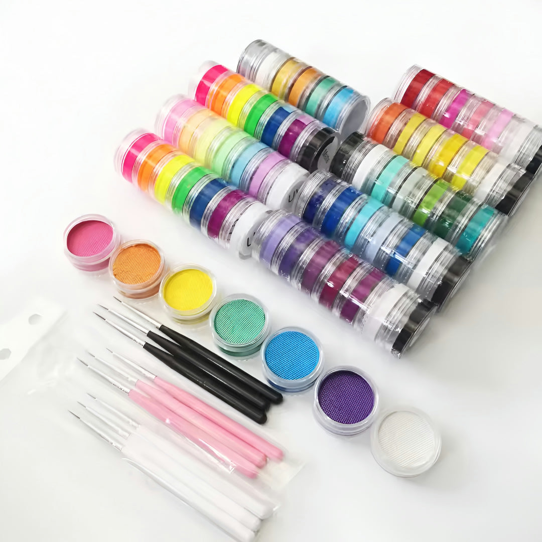 Set di trucchi per il corpo WK con pennelli creativi