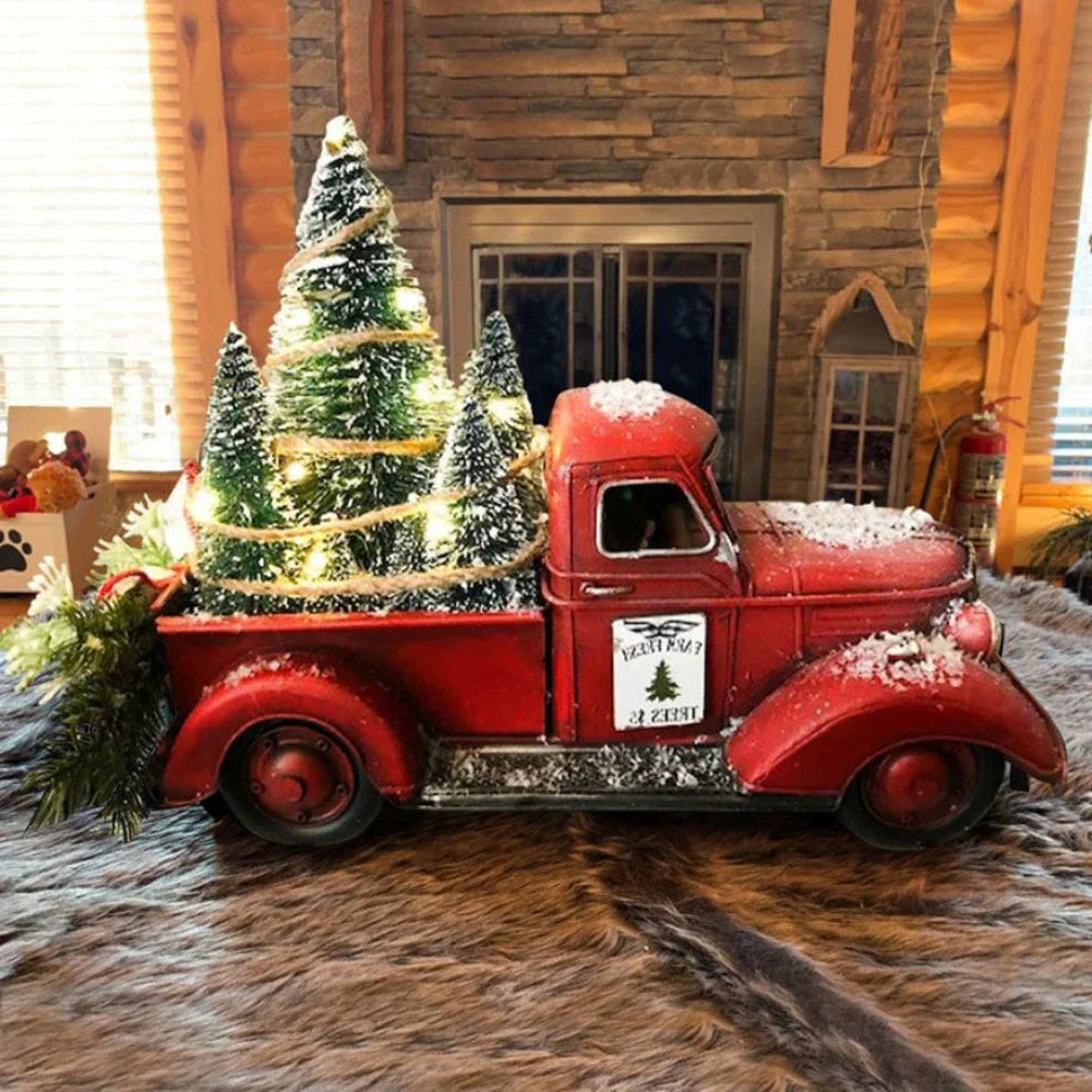 Enfeite de Natal - Camioneta Vermelha Antiga