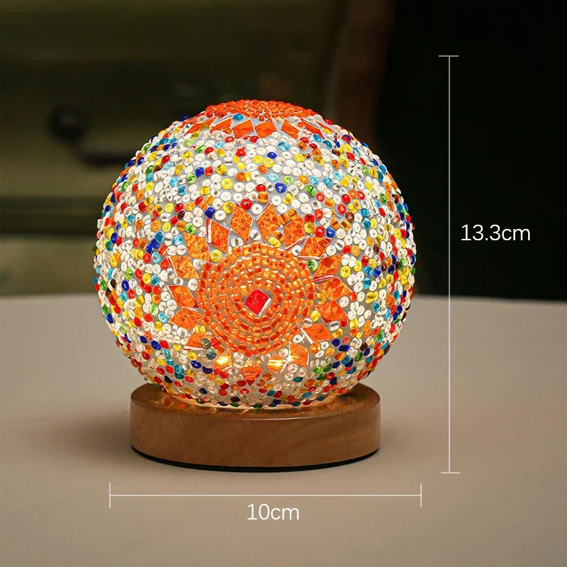 BohoGlow - LED Desk Lamp in Bohemian Style – Dimmable, Vintage Look