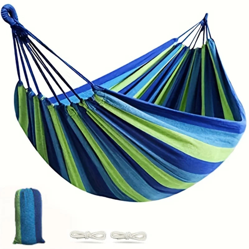 Single Wide Thick Canvas Hammock Outdoor Camping