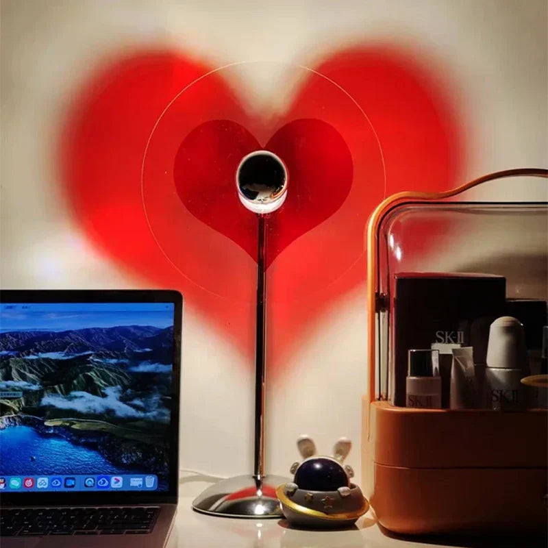 RomanticGlow - Lâmpada Projetora LED com Iluminação Ambiente Quente