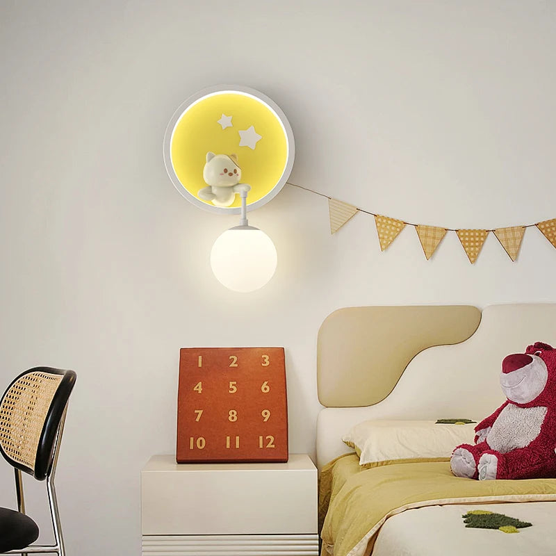 RomanticWall - Lampada da parete per cameretta con motivo animale