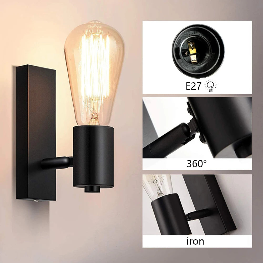 RetroLuxe - Candeeiro de Parede para Iluminação Elegante